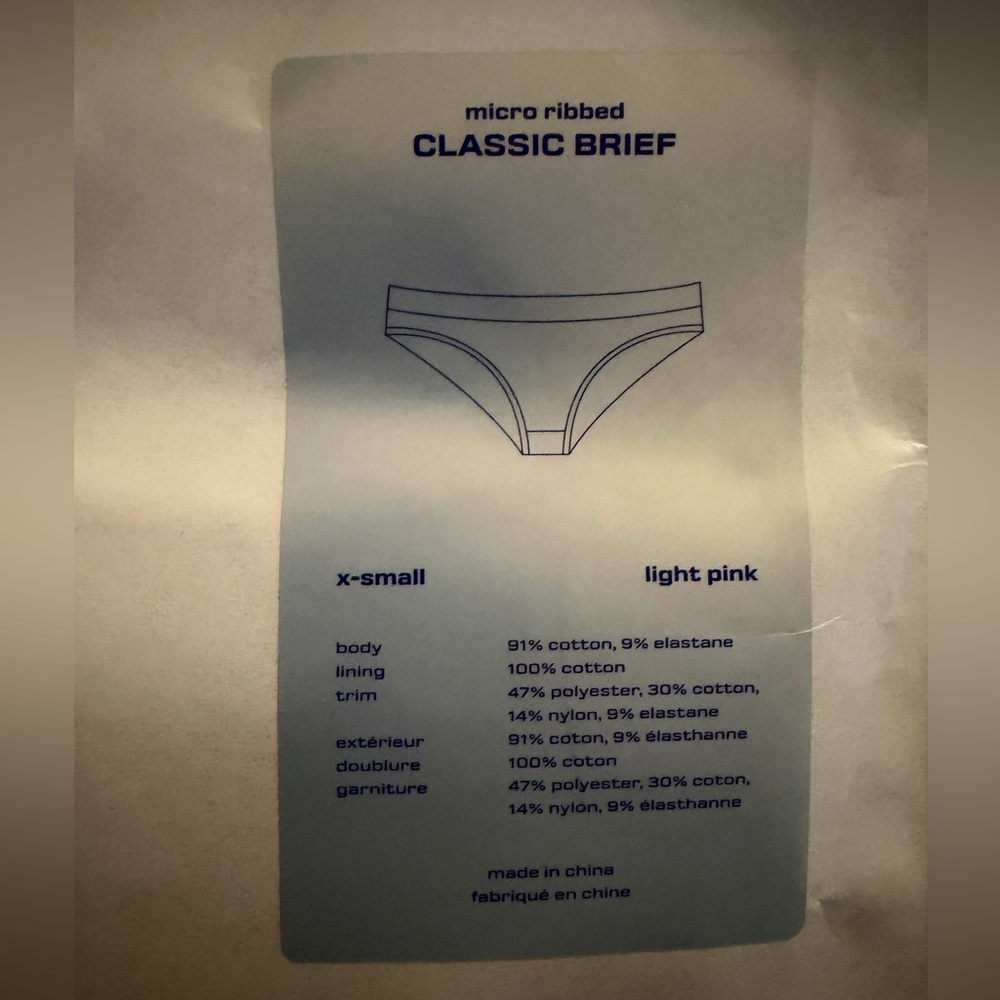 RARE Alexander Wang Micro Ribbed Classic Brief Light Pink - Picture 6 of 7